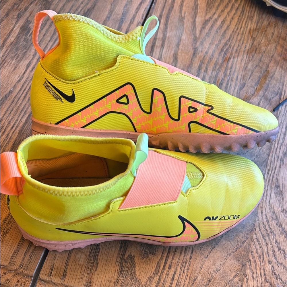 Nike Kids Yellow and Pink Air Zoom Sneakers
